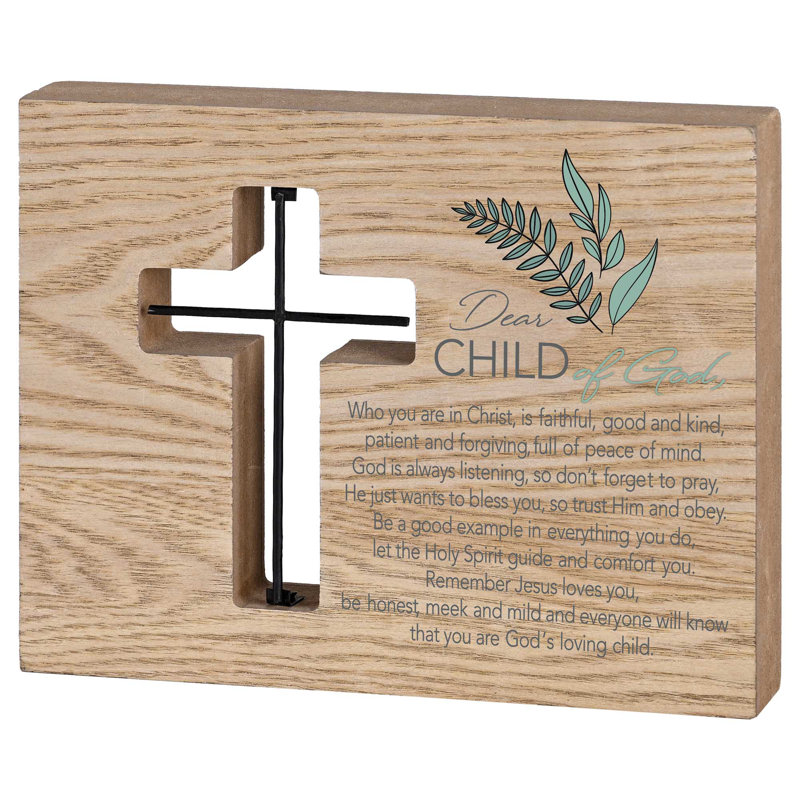 Tabletop Wire Plaque Child Of God Boy