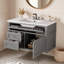 Meuble-lavabo mural simple flottant 36 po avec comptoir en céramique 36 po-793634719