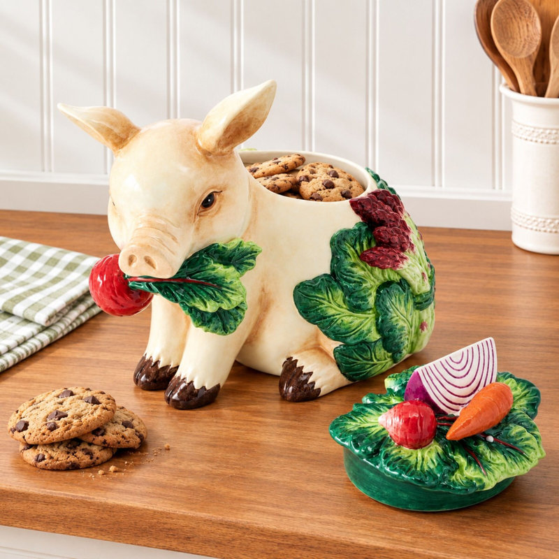 Fitz and Floyd Country Farm Cookie Jar
