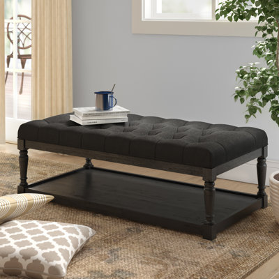 Pangea Home Athena Upholstered 47" Rectangle Storage Bench – Contemporary Tufted Seating for Living Room, Office, Entry Way or Bedroom