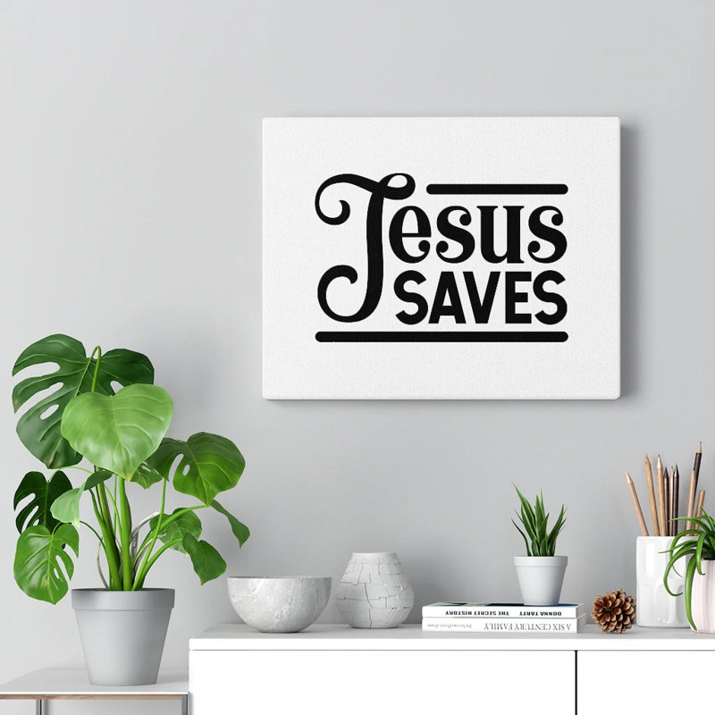 Jesus Saves - Wrapped Canvas Print, 61cm H x 76cm W