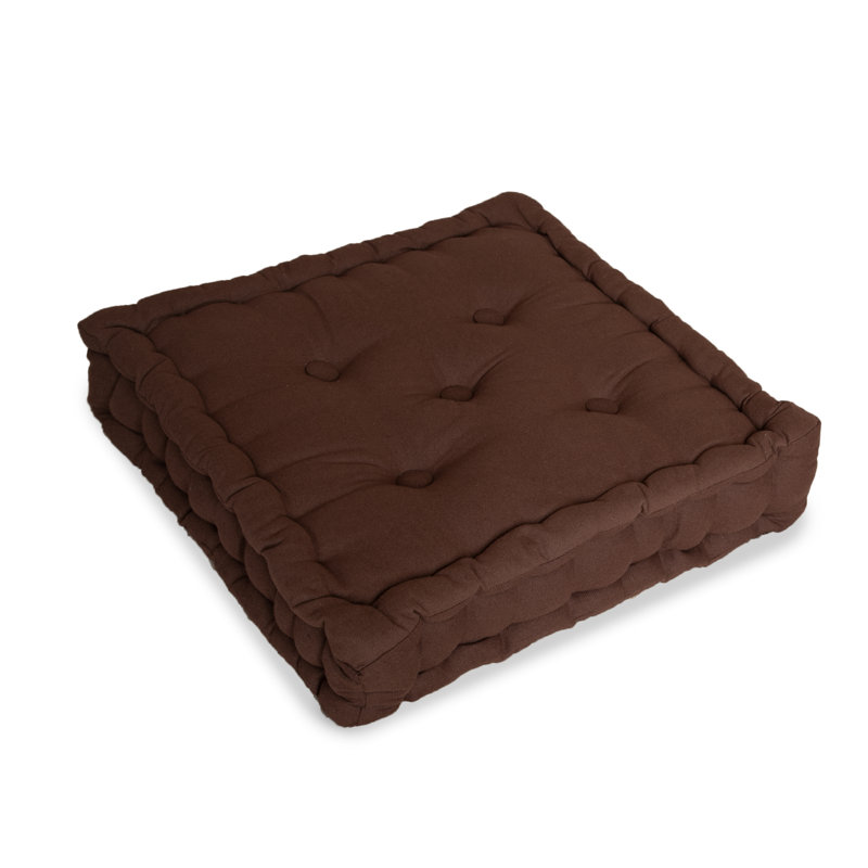 100% Cotton Booster Armchair Seat Pads Cushion, Brown