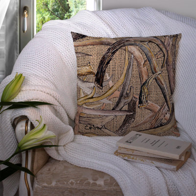  Deer Horns 14" Throw Pillow