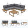 Divyanka Acacia 5 - Person Modular Patio Conversation Sets with Cushions
