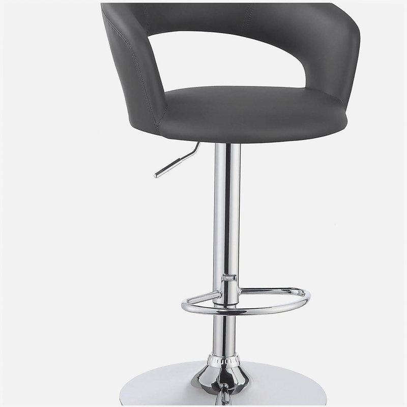 Grey and Chrome Adjustable Bar Stools