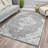 Hailey Vintage Black Velvet Petunia Area Rug-879405025
