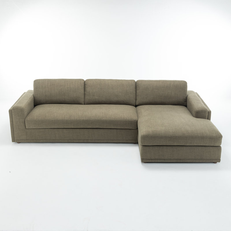 Essex 2-Piece 118" Upholstered Sectional, Orienté à droite, Mélange de coton