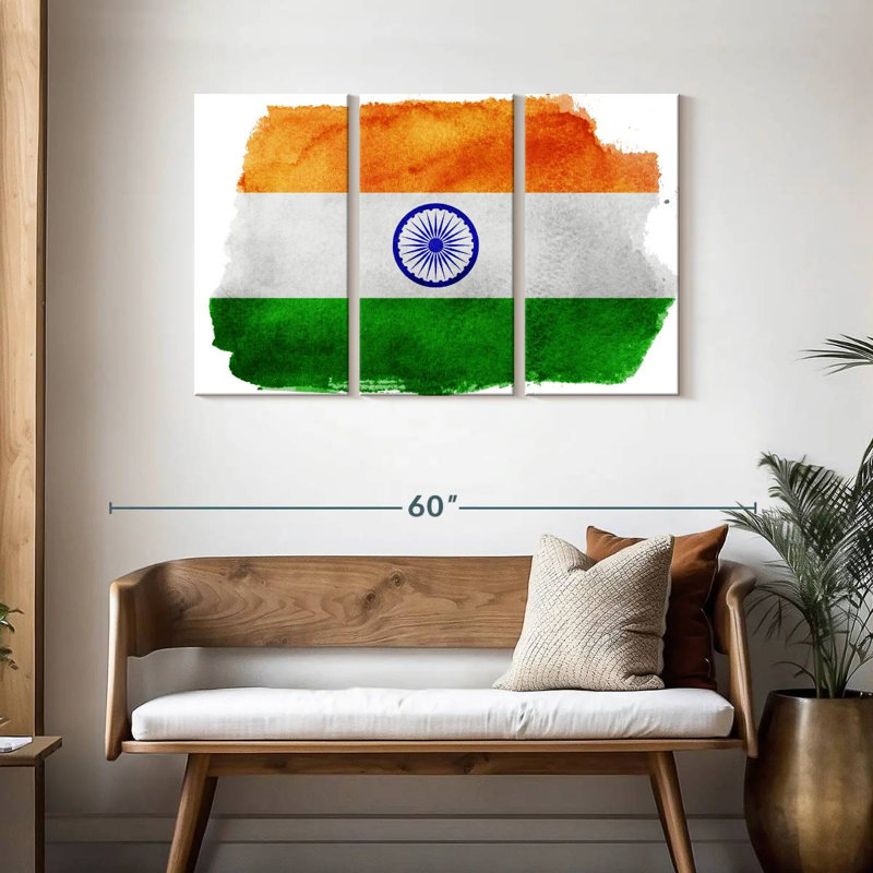 Borges India Flag, 28" H x 45" W
