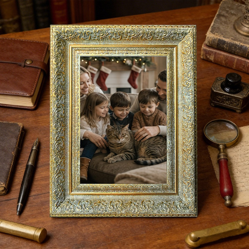Cadre photo décoratif pour la maison, Antique Gold, 3, L 5 po x H 7 po