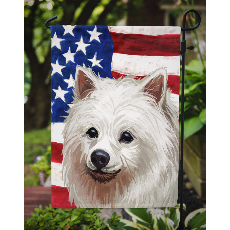 Polyester à 2 côtés 15 x 11 po drapeau de jardin, Volpino Italiano