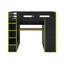Full Size Wood Loft Bed With Desk,Wardrobe,RGB LED Light And Ample Storage Space-1552980274