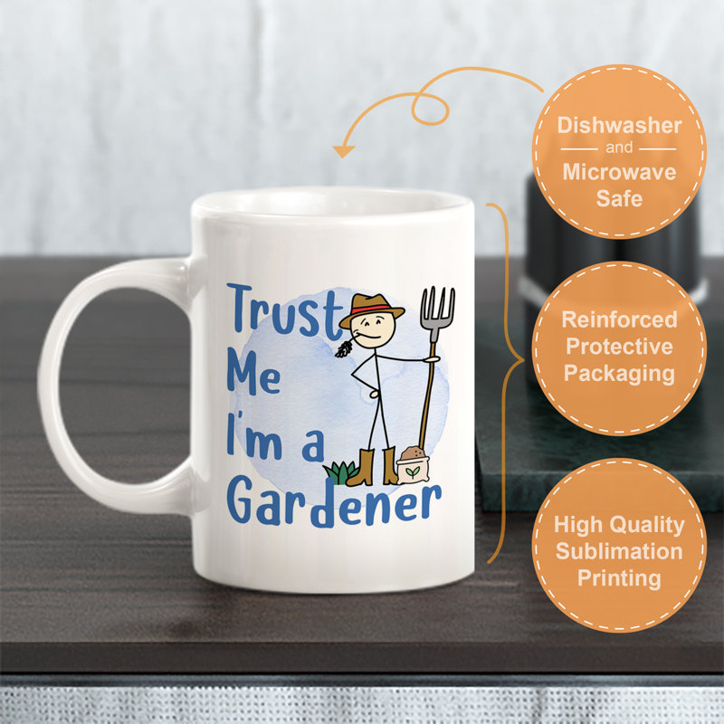 Tasse à café Trust Me, I'm A Gardener, Ensemble de verres à lait, Plastique polypropylène