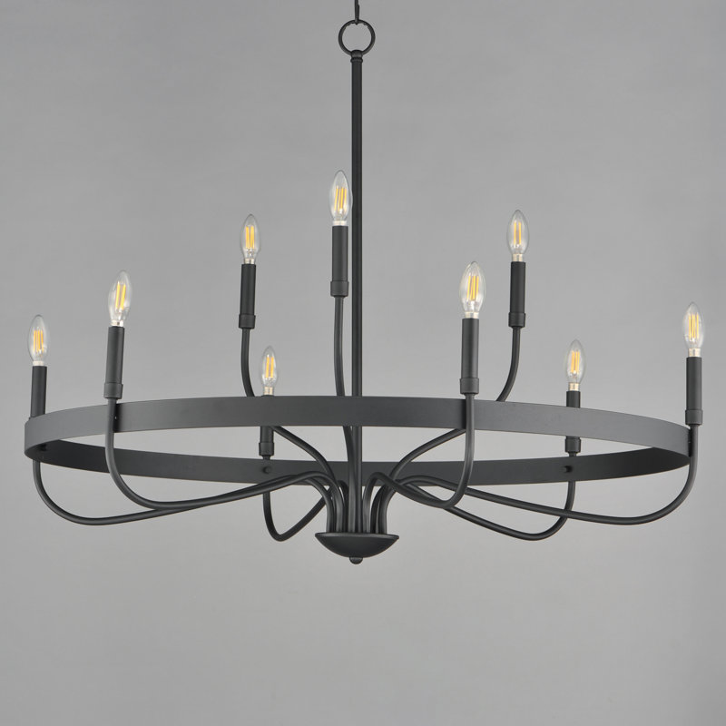 Frankie-Single-Tier Chandelier, Black