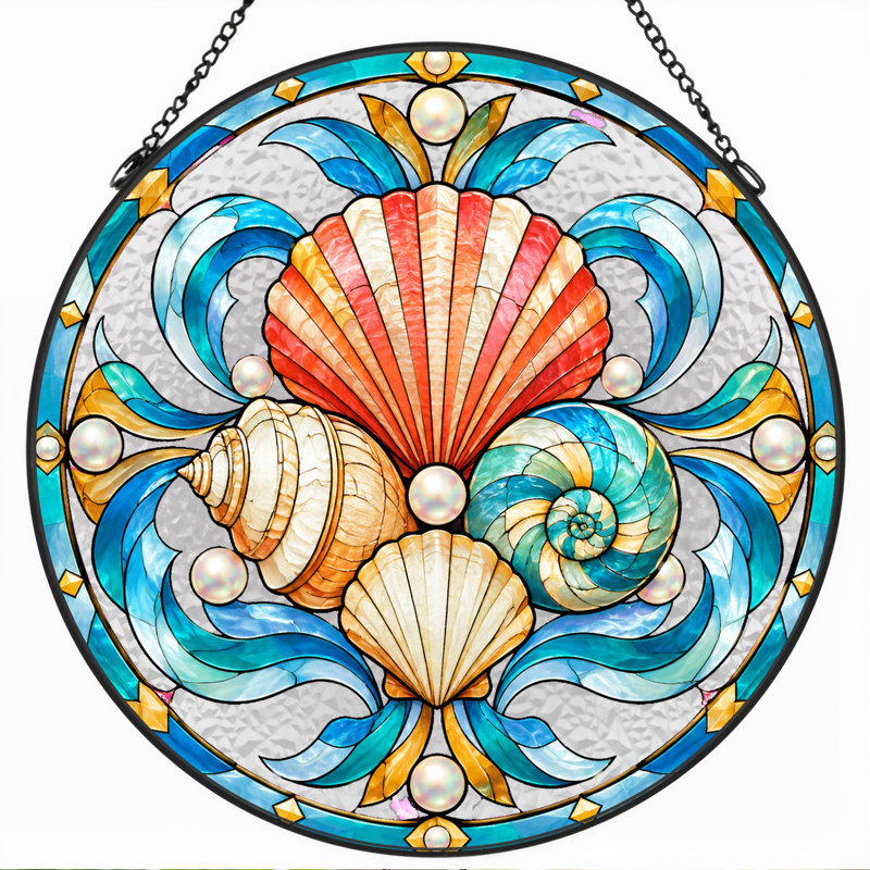 Art mural sur toile bleu et orange, H 12 po