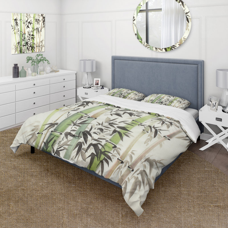 Ensemble de housse de couette Bamboo Branches In The Forest II - Lake House - Microfibre de polyester