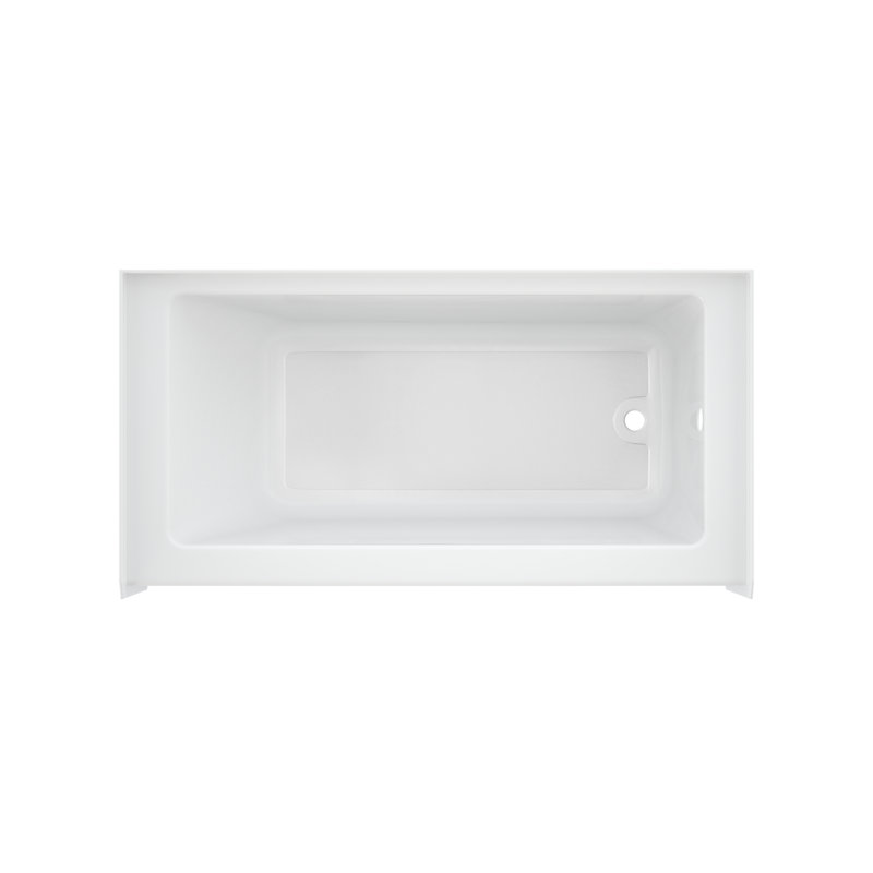 SIGNATURE® Rectangle Flat Front 6032 Skirted Soaking, Right, White