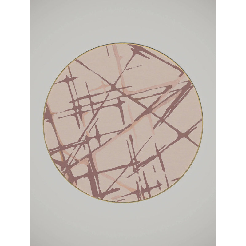 Bridgetown Washable Abstract Indoor Rug, Round 7'