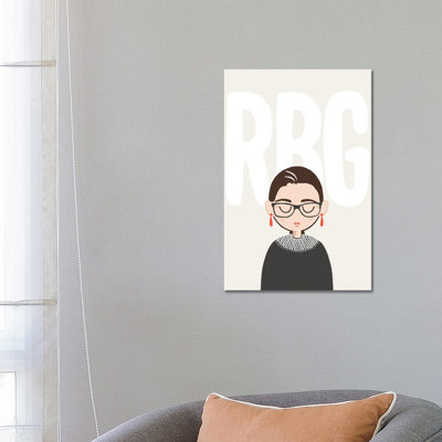 Rbg Portrait by Eliza Baucom - Print on Canvas