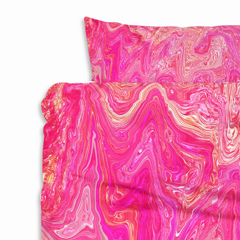 Polyester Abstract Duvet Cover, Queen Duvet Cover + 2 Shams
