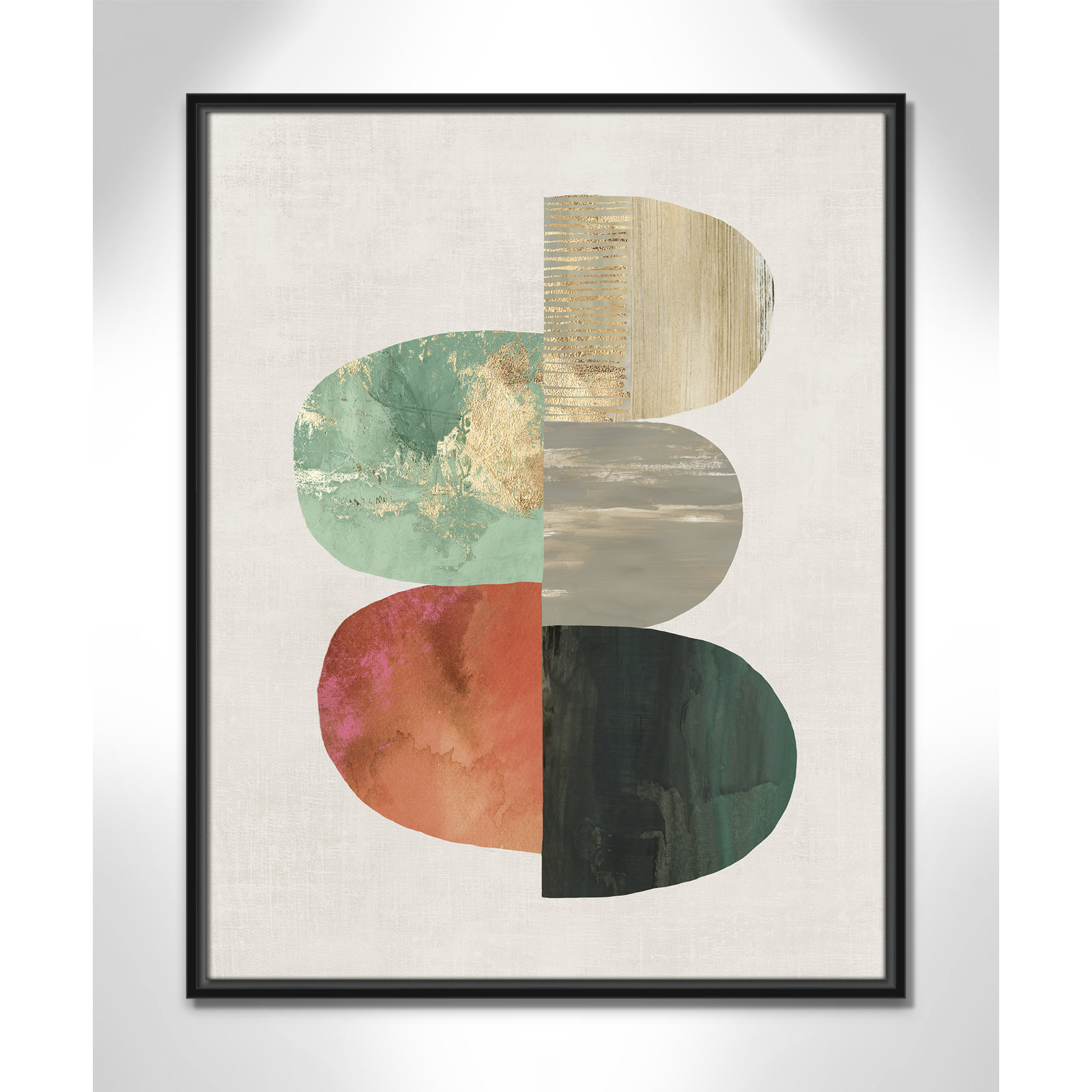 Evolving Energy I - Painting Print, Picture Framed Canvas, 29.5" H x 23.5" W, Black