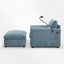 Fauteuil d'appoint rembourré avec repose-pieds avec rangement-343178774