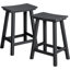 Tabouret de bar extérieur 24 po, chaises de bar en PEHD avec repose-pieds