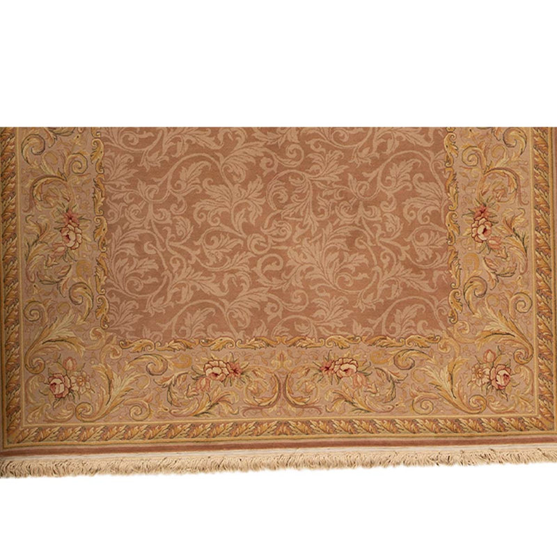 Wool Oriental Area Rug in Cream