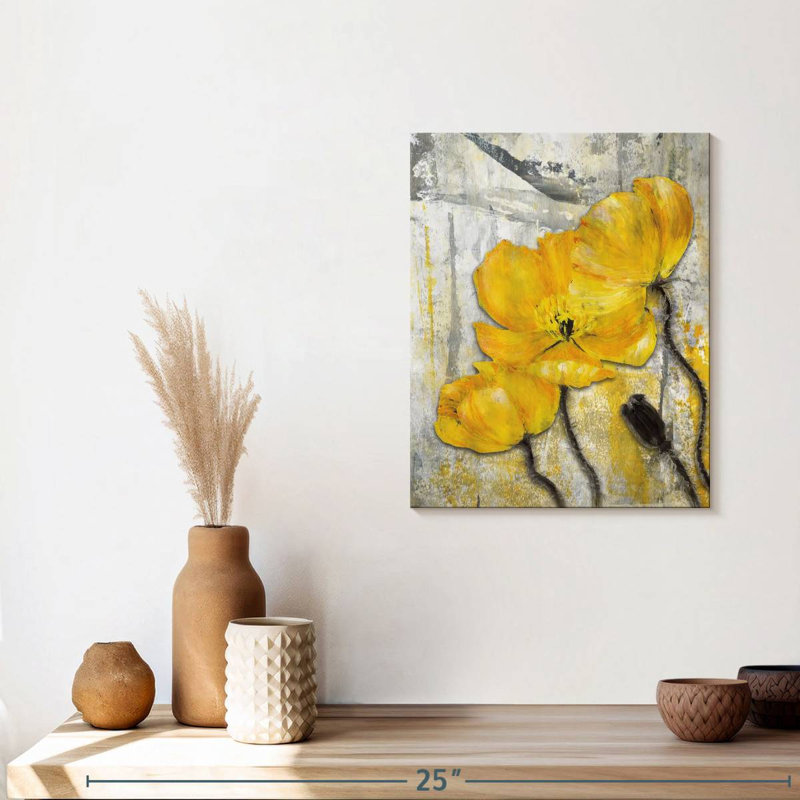 California Poppies - impression sur toile tendue, H 15 po x l 12 po x P 1,25 po