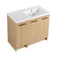 Meuble-lavabo sur pied 36 po avec lavabo en résine et 2 armoires