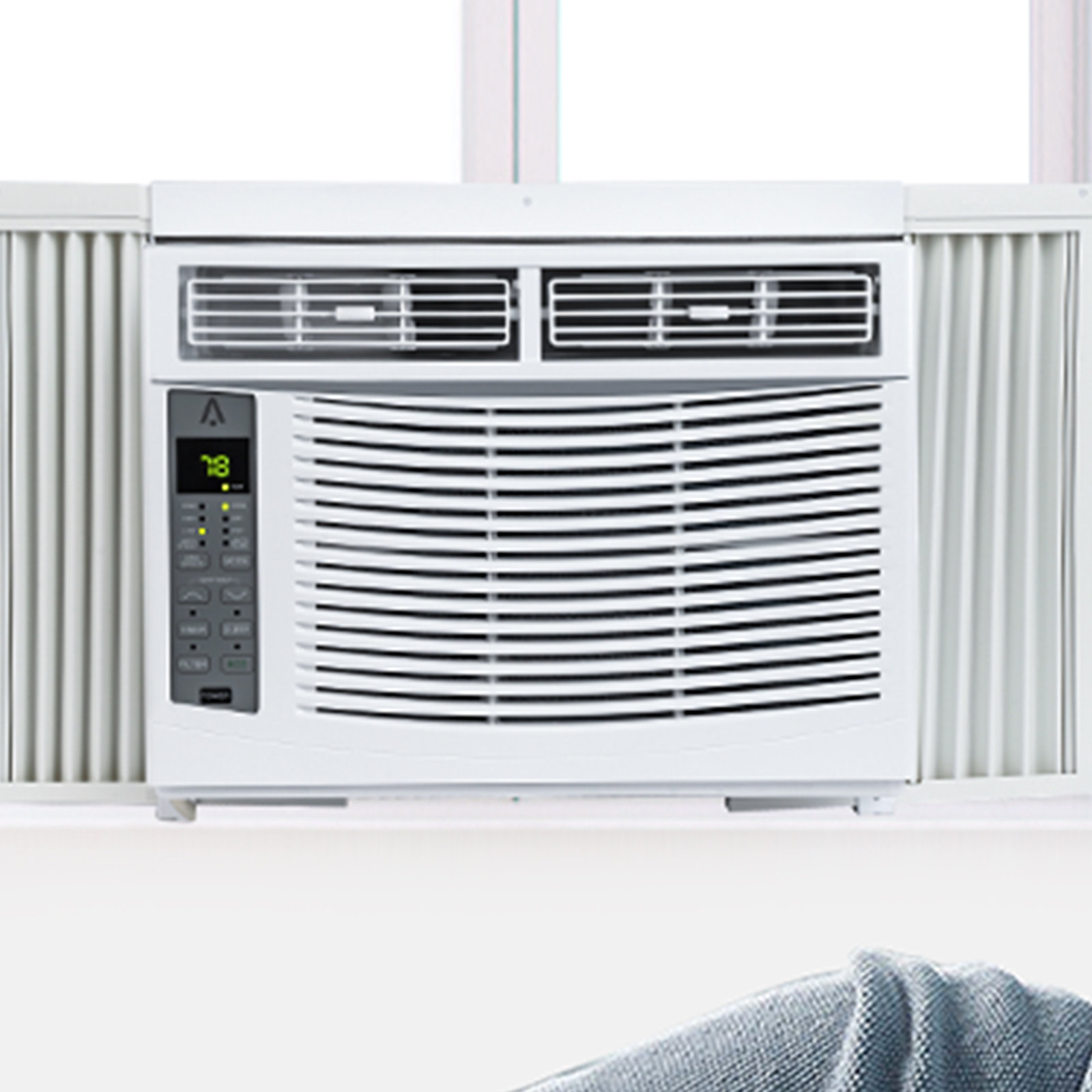 BLACK+DECKER 6000 BTU Window Air Conditioner Unit, AC Cools Up to 250  Square Feet, White