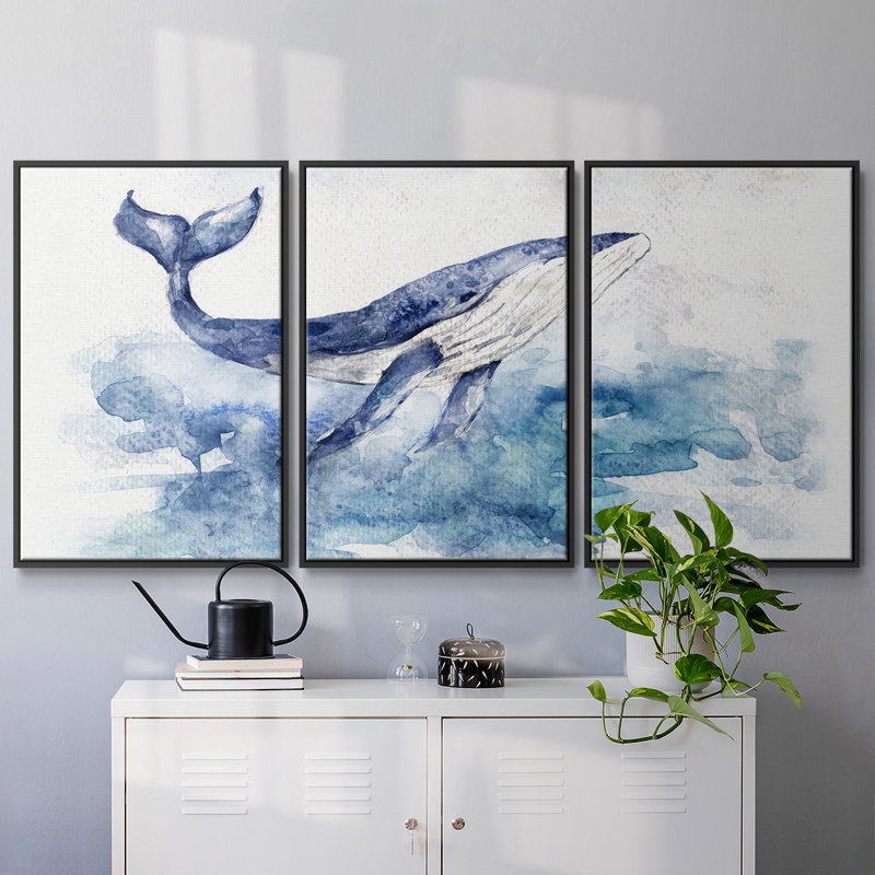 Beautiful Breach - Toile encadrée multi-pièces, H 36 po x l 75 po x P 2 po, Noir
