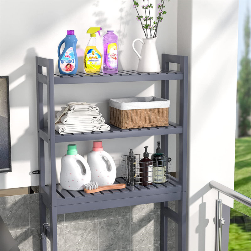 Heydar Bamboo Over The Toilet Storage, Gray