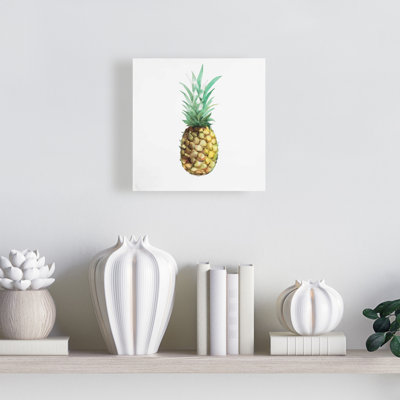 Aquarelle, reproduction d'ananas sur toile