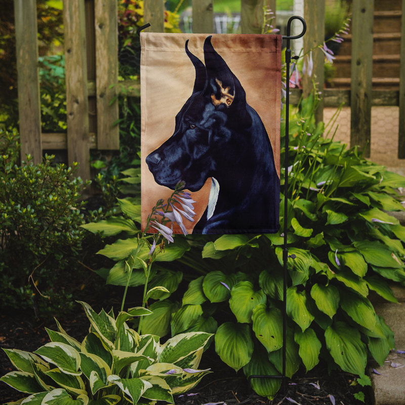 Drapeau de jardin 2 côtés black great-side, H 15 po x l 11 po