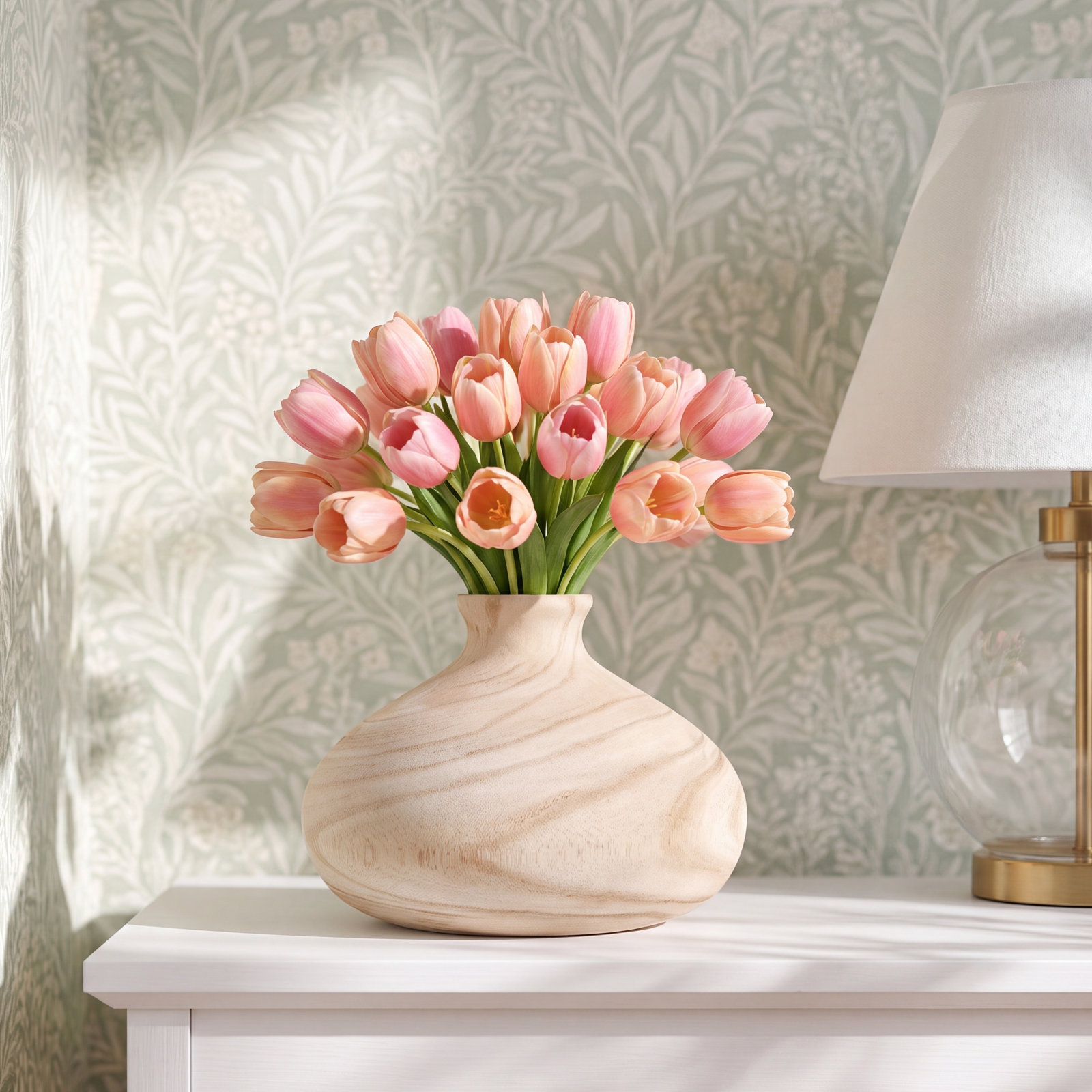 Rodiguez Table Vase, Beige