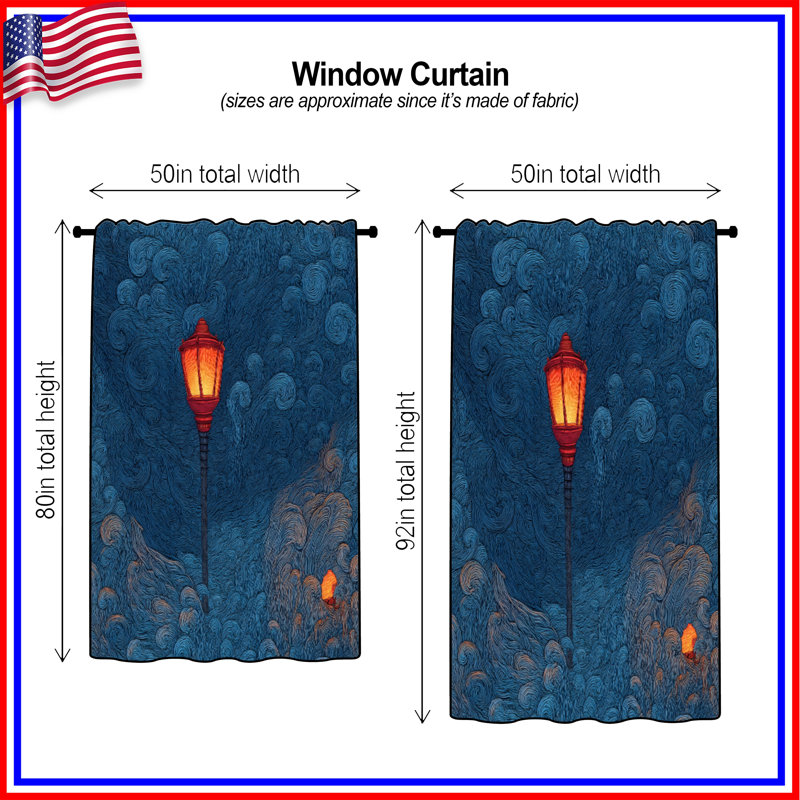 Rideaux de fenêtre Streetlight, 50" x 92" - 1 Panel, Transparent
