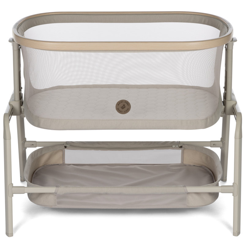 Iora Bedside Crib with Mattress, Beige