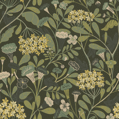 Latika Modern Floral Wallpaper