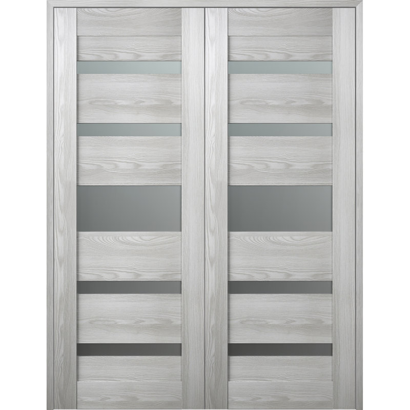 Porte française Avon 07-05, 55,50 po x 79,38 po, Réversible, Chêne Veralinga