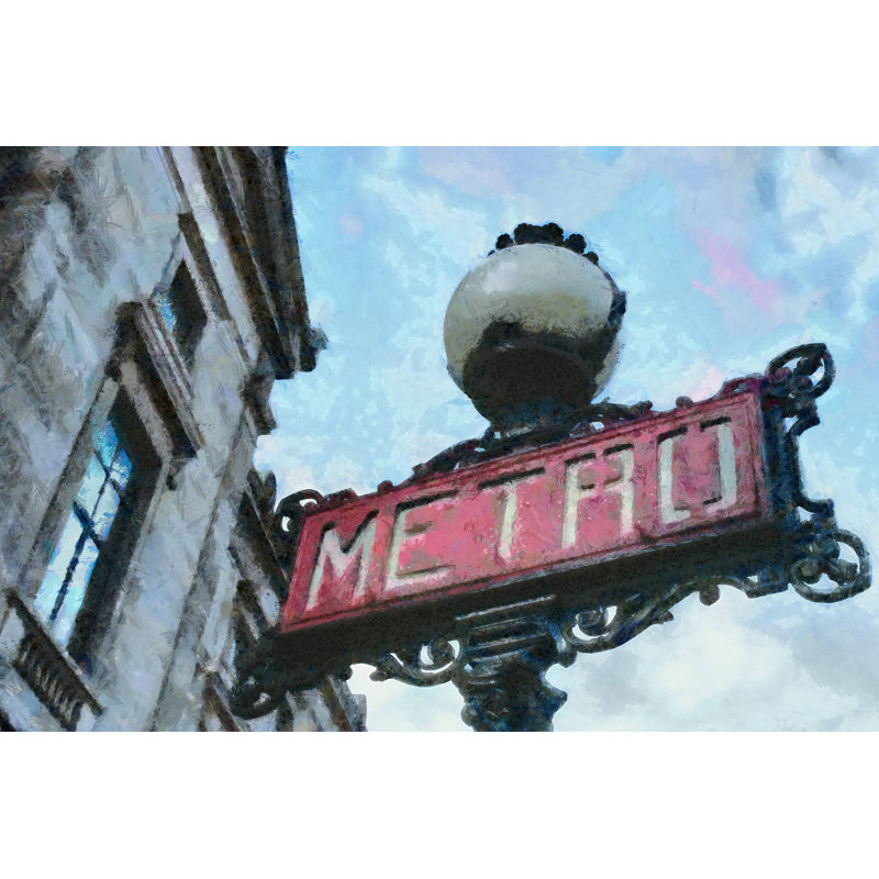 Painted Metro Lightpole - Wrapped Canvas Art Prints, 20cm H x 30cm W