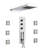 Trialo Color-Changing LED Shower Head Remote Controlled, Ceiling Mount Luxury