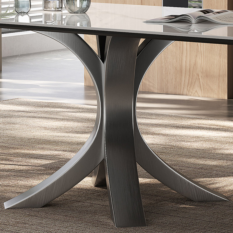 Table de salle à manger minimaliste de style italien, H 29,5 po x L 70,9 po x l 35,4 po