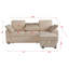 Canapé modulaire modulaire rembourré en L rembourré avec rangement et porte-gobelets-1180150713