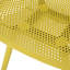 Élégante chaise en polypropylène jaune - Design Lotus pour les réceptions en plein air avec des places assises