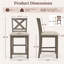 Tabouret de bar et de comptoir en X avec dossier en X-1595396174-1595396175
