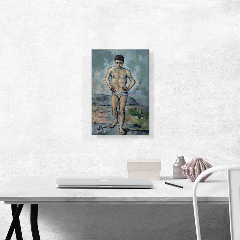 " Badender 1887 " by Paul Cezanne Painting Print, 18" H x 12" W x 1.5" D