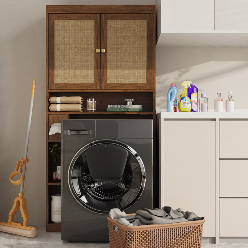 Armoire de rangement au-dessus de la toilette Chahat, Chêne jaune