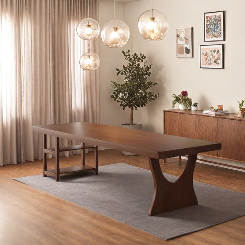 Practical And Durable Ash Wood Large Table, 29.52"H x 70.86"L x 31.49"W