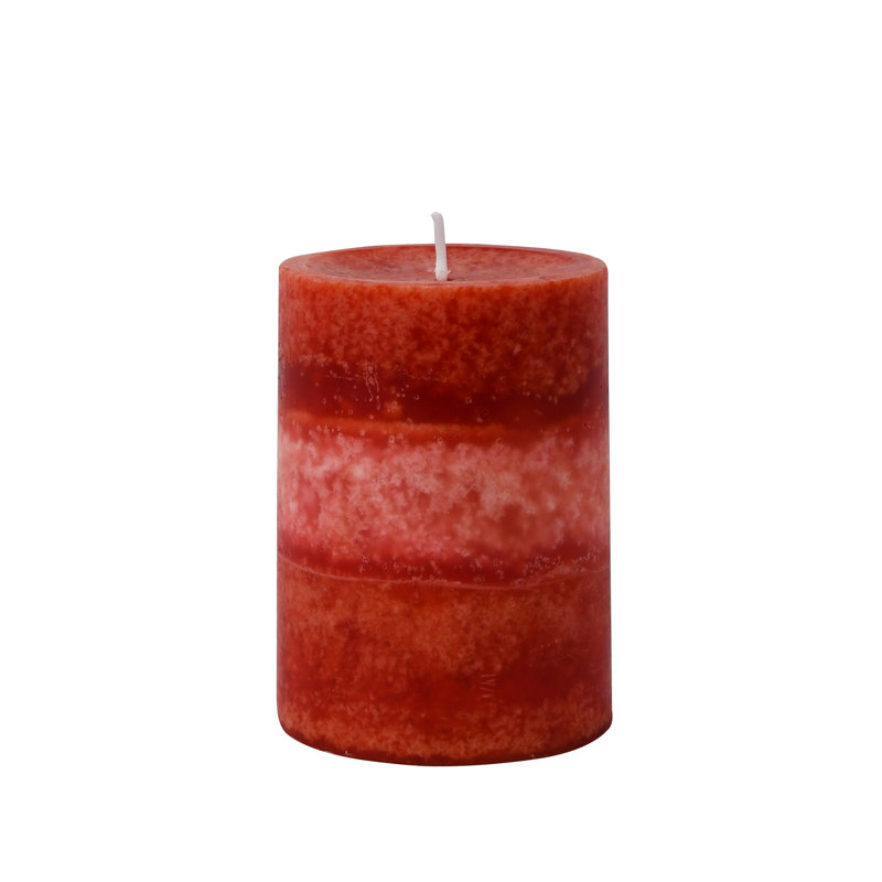 Fresh Picked Apples Scented Pillar Candle, 4" H x 3" W x 3" D, 1
