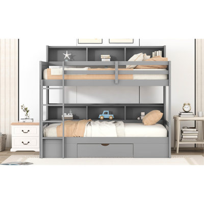 Bunk Bed For Twins With Extra Storage Facilities - And Stylish Options Practical Design